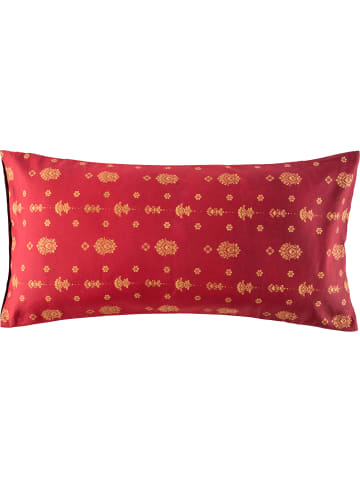 Bassetti Fein Satin Kissenbezug Gold Decor in bordeaux