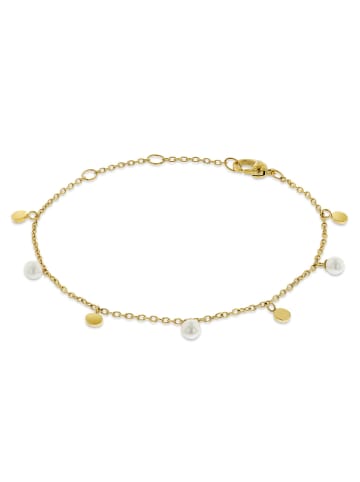 Boccia Damenarmband Titan Goldfarben mit Perlen