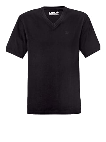 Men Plus Kurzarm T-Shirt in schwarz