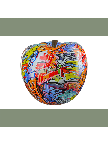 GILDE Figur Apfel "Street Art" in Bunt - H. 31 cm - B. 29 cm