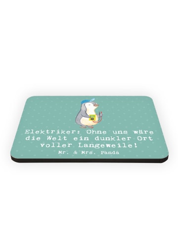 Mr. & Mrs. Panda Magnet Elektriker Helden mit Spruch in Meeresbrise