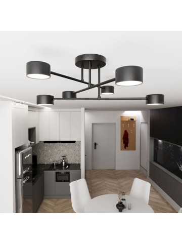 Licht-Erlebnisse Deckenlampe (B)60 x (L)60 x (H)20 cm in SchwarzSchwarz