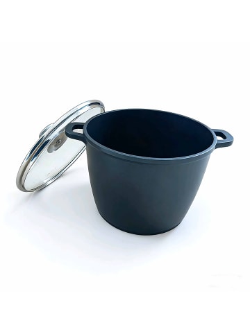relaxdays Suppentopf in Schwarz - 6 Liter