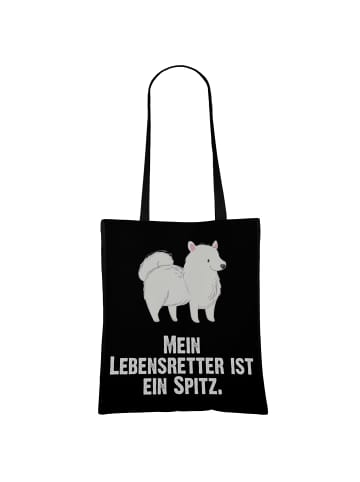 Mr. & Mrs. Panda Tasche Spitz Lebensretter mit Spruch in Schwarz
