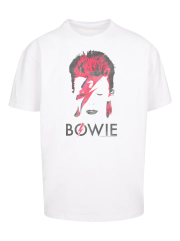F4NT4STIC T-Shirt David Bowie Aladdin Sane Distressed in weiß