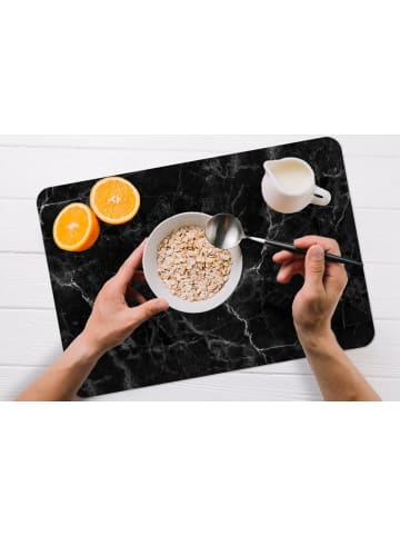 MuchoWow Platzset - Tischset (6-teilig)  Schwarz