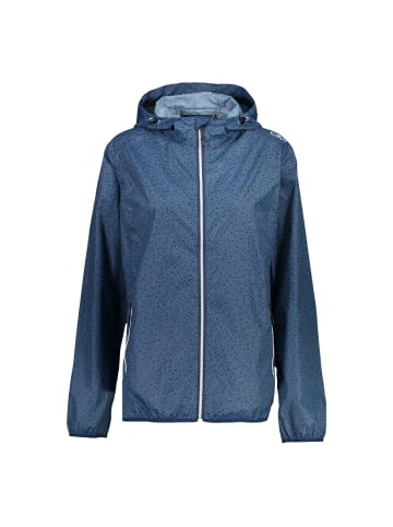 cmp Woman Rain Fix Hood Jacket in Blau