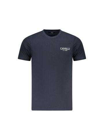 cavalli CLASS Blaues Baumwoll-T-Shirt