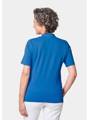 GOLDNER Poloshirt in hochwertiger Pikee-Qualität in azurblau