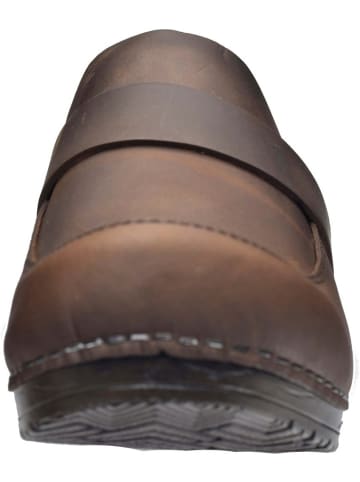 Sanita Comfortwear Clog "Original-Knaus Open" in Braun