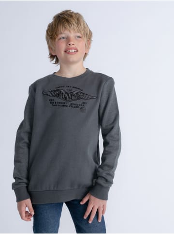 Petrol Industries Sweater mit Aufdruck Downers Grove in Grau