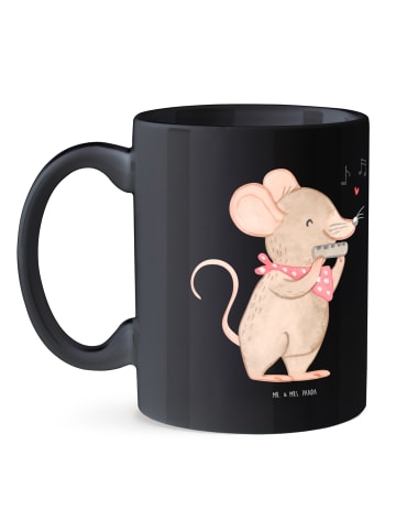 Mr. & Mrs. Panda Kaffeetasse Mundharmonika Ohooo mit Spruch in Schwarz