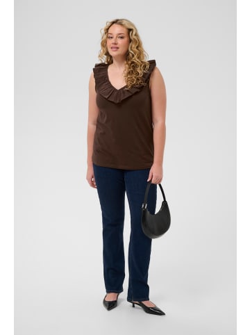 KAFFE curve Jerseytop KCdiddie Regular fit in Coffee Bean