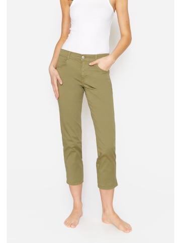 ANGELS  7/8 Jeans Hose Cici Crop Slit mit Schlitz in khaki