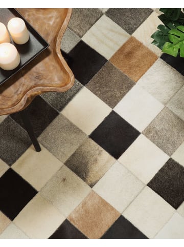 Beliani Patchwork SOKE in Bunt/Braun/Grau - (W) 160 x (H) 0.6 x (L) 230 cm