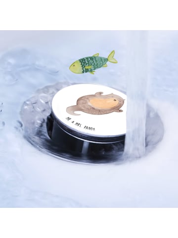 Mr. & Mrs. Panda Waschbecken Ablaufstopfen Otter Umarmen ohne Sp... in Weiß