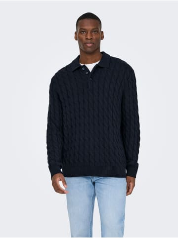 ONLY & SONS Gestricktes Oberteil in Dark Navy 1