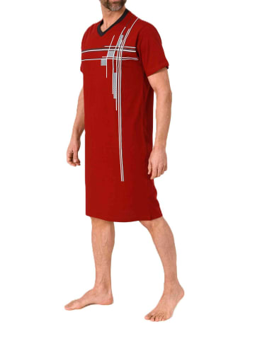 NORMANN Kurzarm Nachthemd Übergrössen in rot