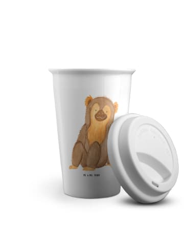 Mr. & Mrs. Panda ToGo Kaffeebecher Affe ohne Spruch in Weiß