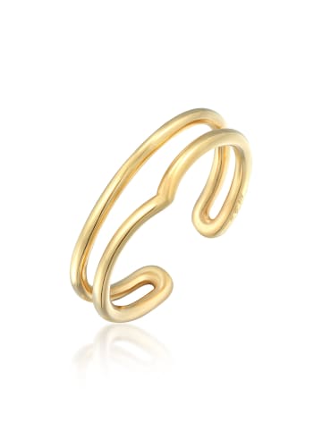 Elli Ring 925 Sterling Silber Geo in Gold