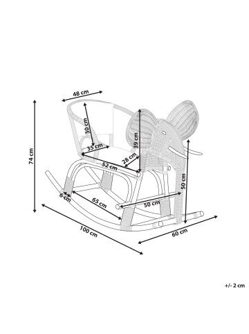 Beliani Kindersessel AMPOLLINO in  - (W) 60 x (H) 74 x (L) 100 cm