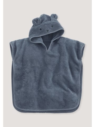 Hessnatur Frottee Poncho in stahlblau