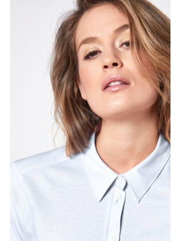 Wappen Langarmbluse für Damen in hell-blau