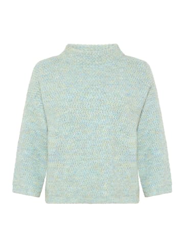 CARTOON Strickpullover mit Stehkragen in Light Blue/Cream