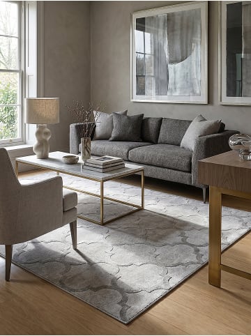 KADIMA DESIGN Kurzflorteppich Orientalisch pflegeleicht Wohnzimmer Schlafzimmer Flur in Grau