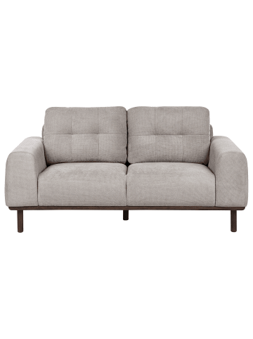 Beliani 2-Sitzer Sofa LAURILA in Grau/Dunkler Holzfarbton - (W) 170 x (H) 71 x (L) 92 cm