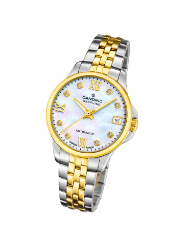 Candino Analog-Armbanduhr Candino Automatik silber, gold mittel (ca. 34mm)