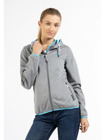 Schmuddelwedda Damen Funktionsjacke in Grau Melange Dunkelaqua-280