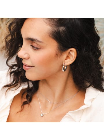 Adeliás Damen Ohrringe – Creole aus Edelstahl in silber