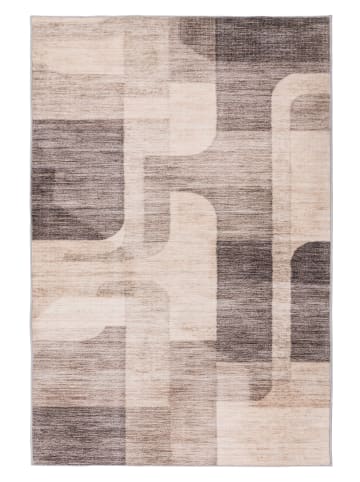 Vivorum Wohnzimmer Teppich – Kurzflorteppich Bluster 225 in taupe