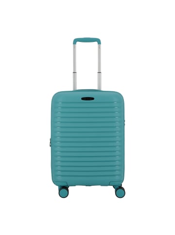 D&N Travel Line 4500 4 Rollen Kabinentrolley S 55 cm mit Dehnfalte in petrol