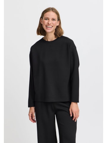 b.young Pullover Regular Fit Rundhals Langarm in Schwarz