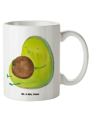 Mr. & Mrs. Panda XL Tasse Avocado Pfeifen ohne Spruch in Weiß