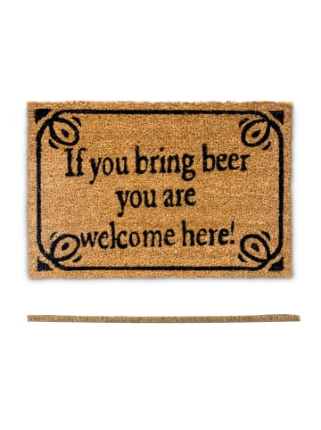 relaxdays Fußmatte Beer in Braun - (B)60 x (T)40 cm