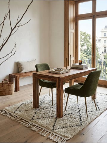 KADIMA DESIGN Esstisch Massivholz Sheesham, Handgefertigt, Holztisch, Küche in Braun