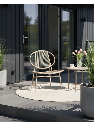 Beliani Gartenstuhl OVARO in Beige - (W) 74 x (H) 78 x (L) 68 cm