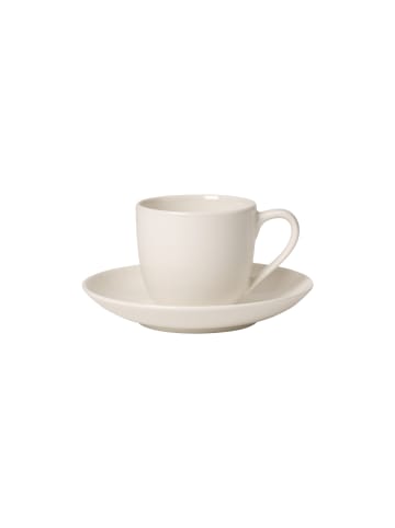 Villeroy & Boch Espressotasse mit Untertasse For Me 70 ml weiß in weiß