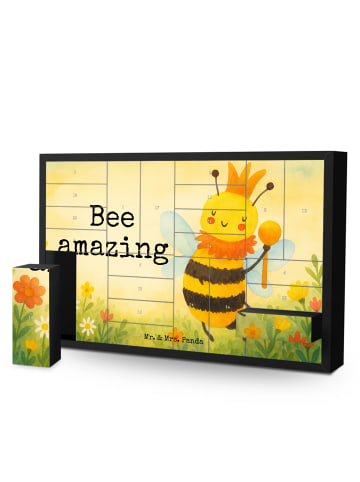 Mr. & Mrs. Panda Adventskalender Biene König Design mit Spruch in Weiß