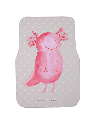 Mr. & Mrs. Panda Autoteppich Axolotl Glücklich ohne Spruch in Grau Pastell