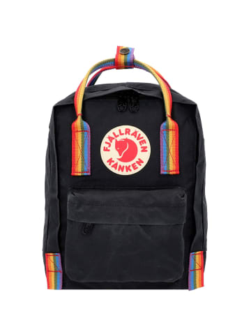 FJÄLLRÄVEN Kanken Rainbow Mini City Rucksack 28 cm in black-rainbow pattern