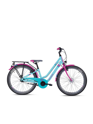 S'COOL Kinderfahrrad -  chiX twin 24 Zoll 7-Gang - Ocean/Pink