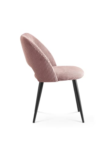 B&D Home 2er-Set: Esszimmerstuhl VICKY in Rosa - (B)53 x (H)81 x (T)58 cm