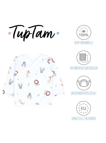 TupTam Baby Jungen Langarm Wickelshirt 5er Set in beige Modell 3