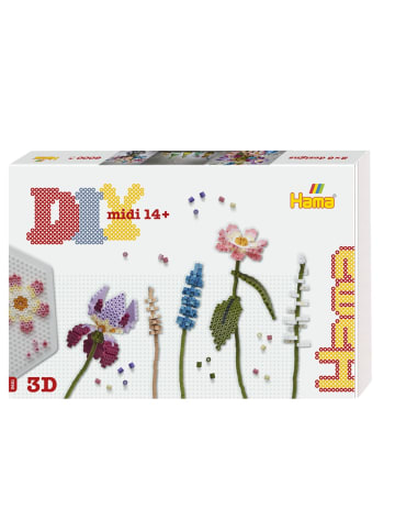 Hama Geschenkbox Art Blumenstrauß Midi-Bügelperlen in bunt