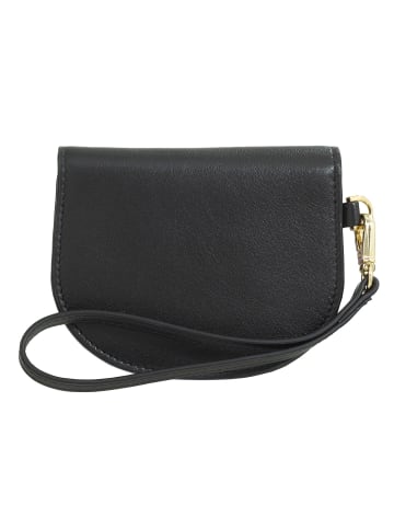 DuDu Madagascar Kreditkartenetui Leder 11 cm in black-lavander