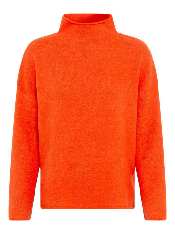 Camel Active Oversized Strickpullover mit Rollkragen in Orange